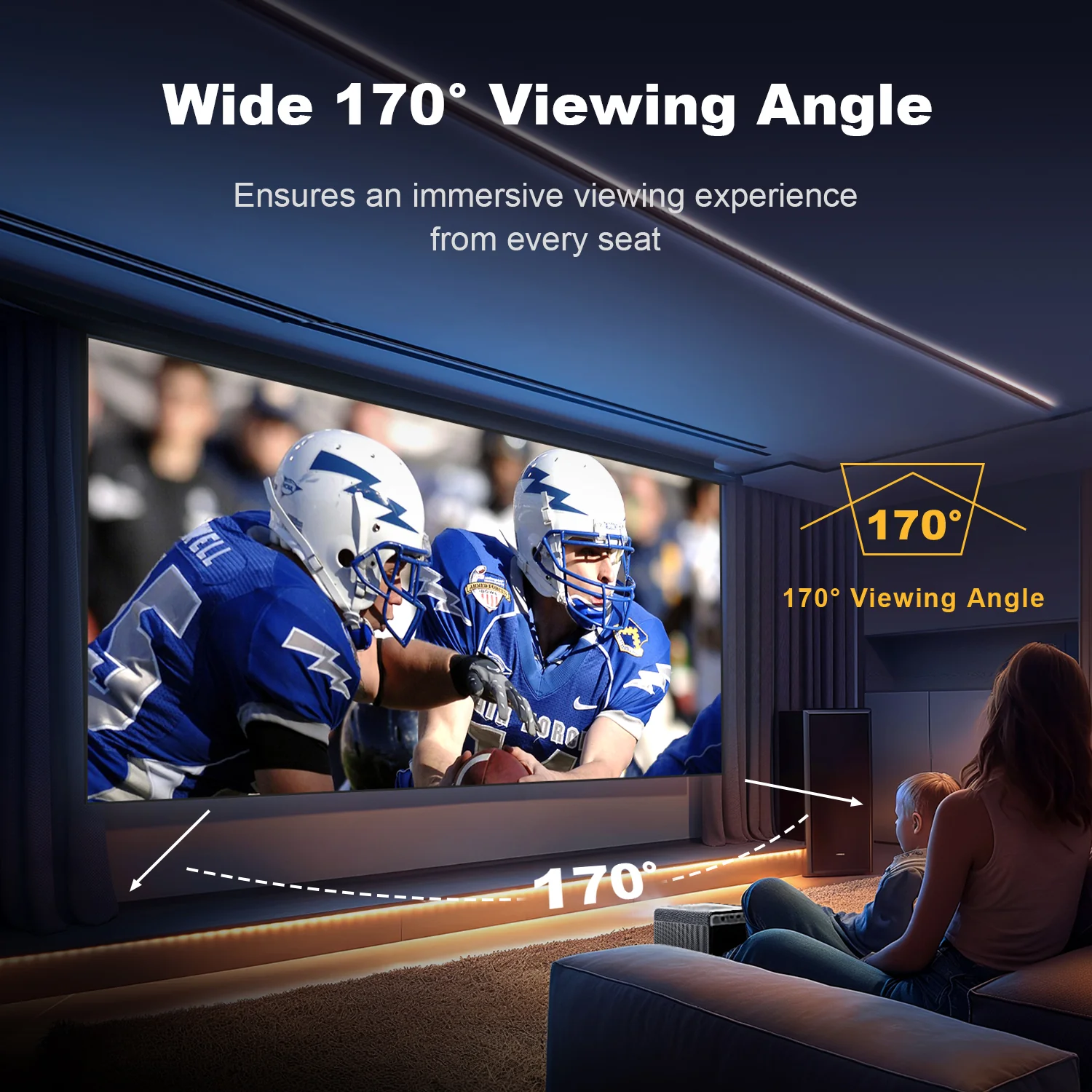 100"-130" NothingProjector Lenticular 4K ALR Projector Screen for Long/Standard Throw Projectors - Image 12