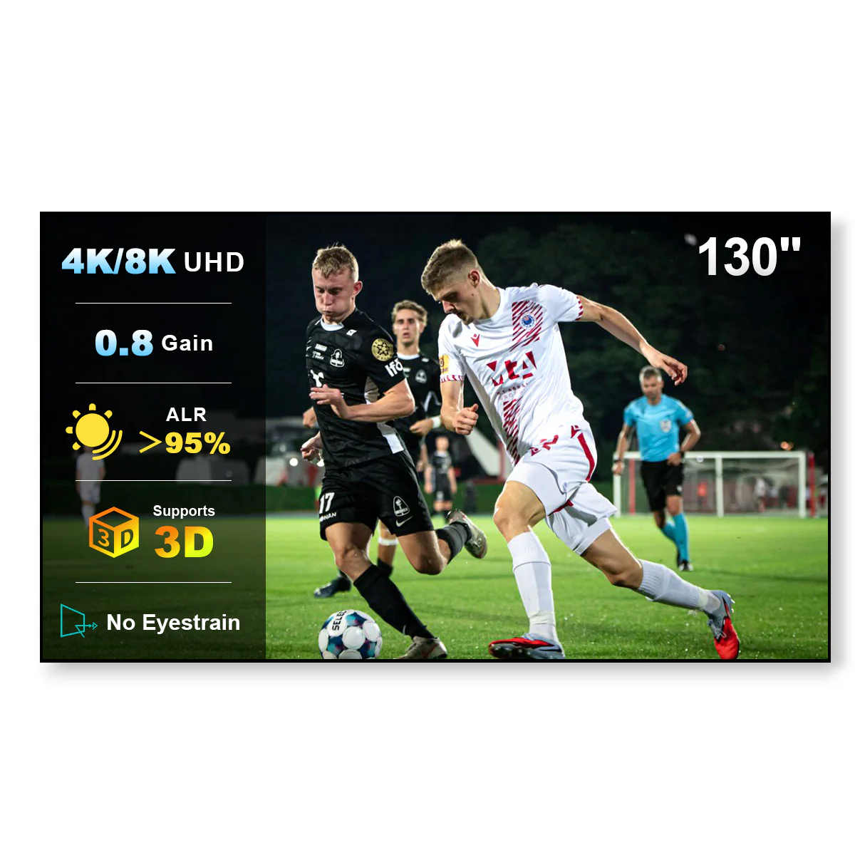 100"-130" NothingProjector Lenticular 4K ALR Projector Screen for Long/Standard Throw Projectors - Image 14