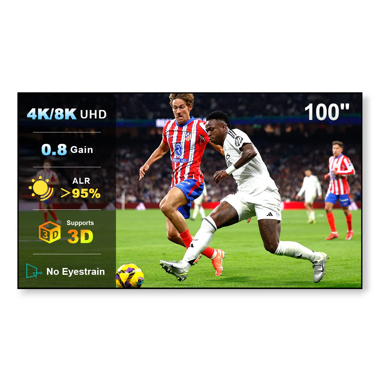100"-130" NothingProjector Lenticular 4K ALR Projector Screen for Long/Standard Throw Projectors - Image 4