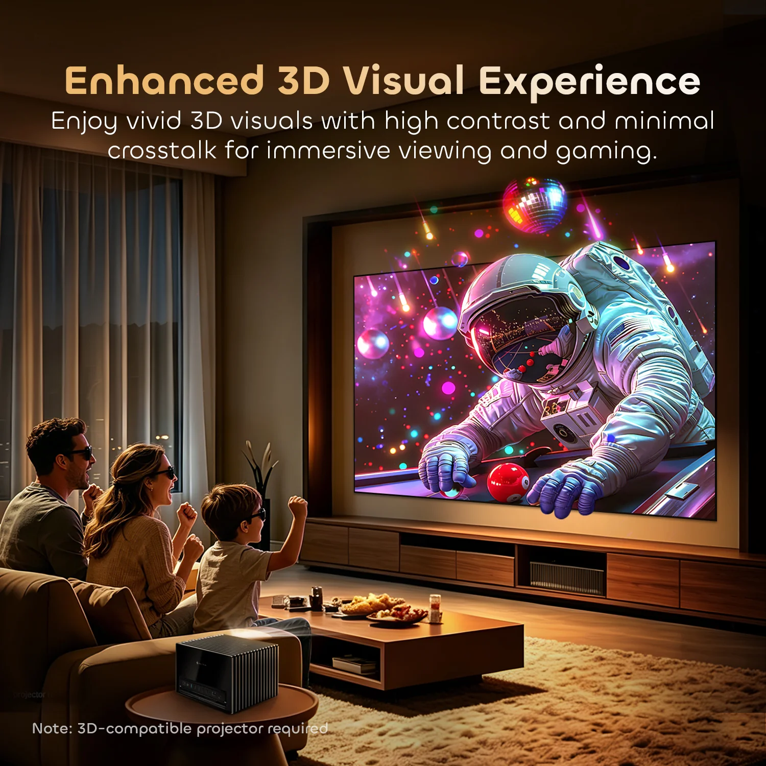 100"-130" NothingProjector Lenticular 4K ALR Projector Screen for Long/Standard Throw Projectors - Image 9