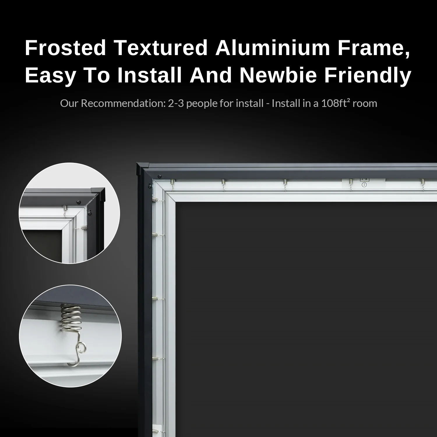 84''-150'' NothingProjector Black Series 95% ALR/CLR Ultra Short Throw Projector Screen - Image 25