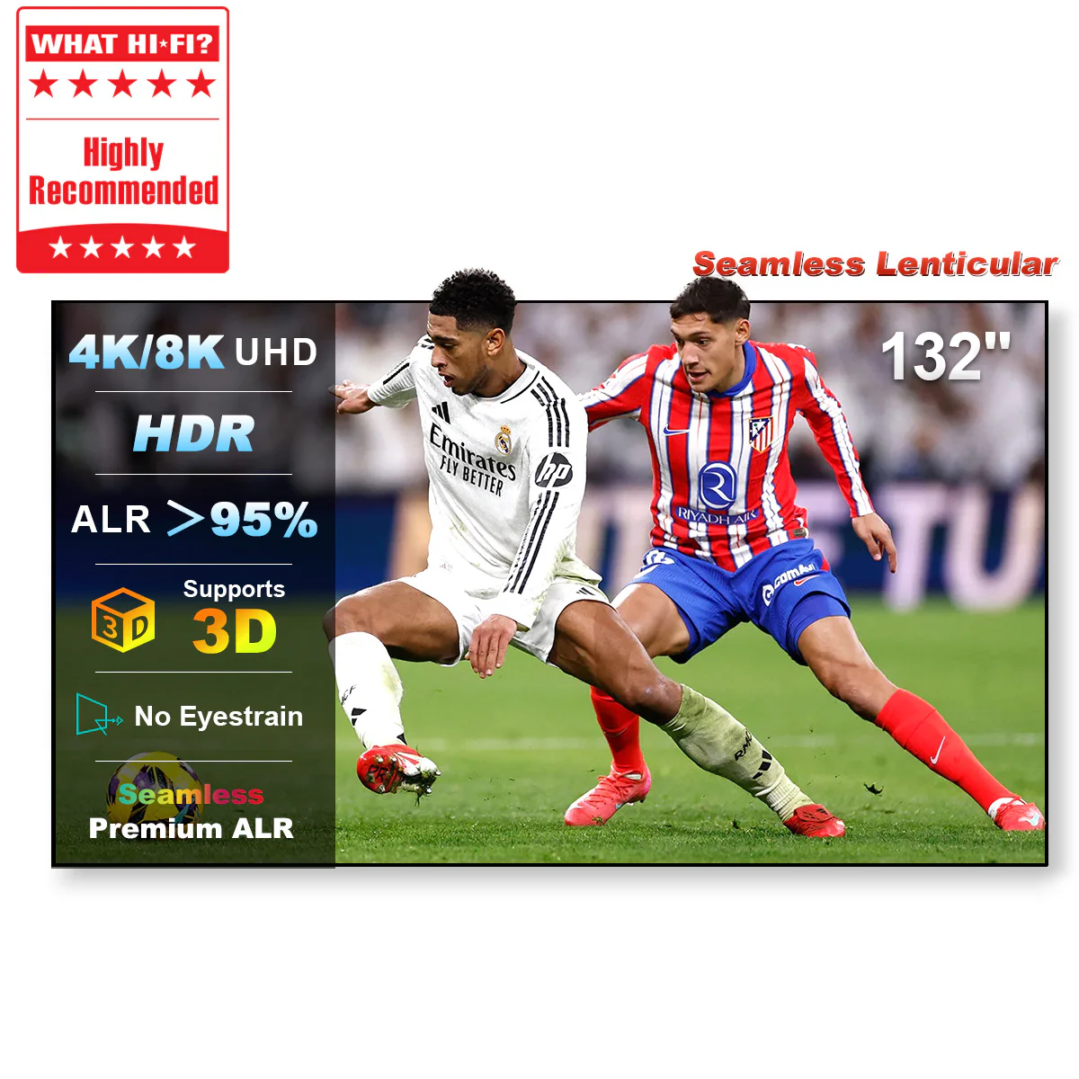 132 Inch NothingProjector Seamless Lenticular 4K UST 95% ALR Projector Screen - Image 12