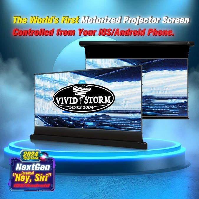 72"-120" VIVIDSTORM S PRO Motorized Tension Floor Rising UST ALR Projector Screen - Image 3