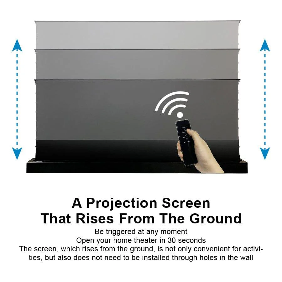 72"-120" VIVIDSTORM S PRO Motorized Tension Floor Rising UST ALR Projector Screen - Image 6