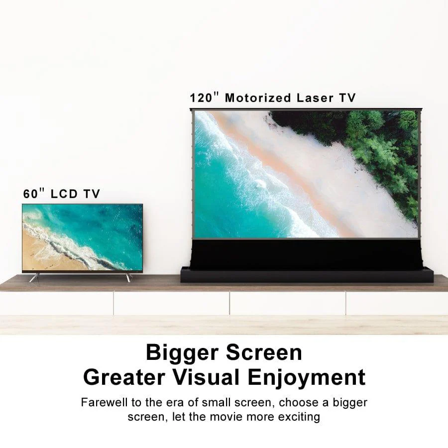 72"-120" VIVIDSTORM S PRO Motorized Tension Floor Rising UST ALR Projector Screen - Image 8