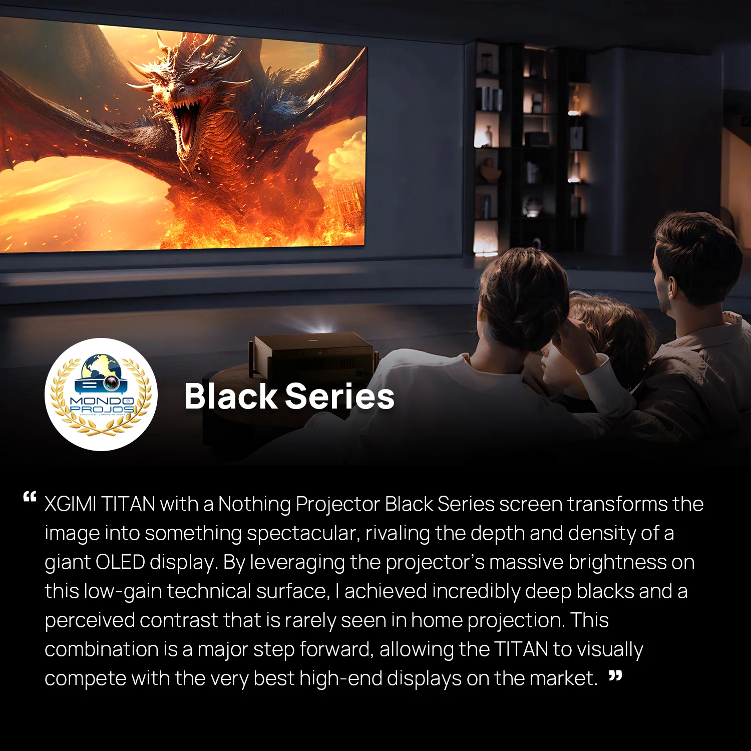 84''-150'' NothingProjector Black Series 95% ALR/CLR Ultra Short Throw Projector Screen - Image 3