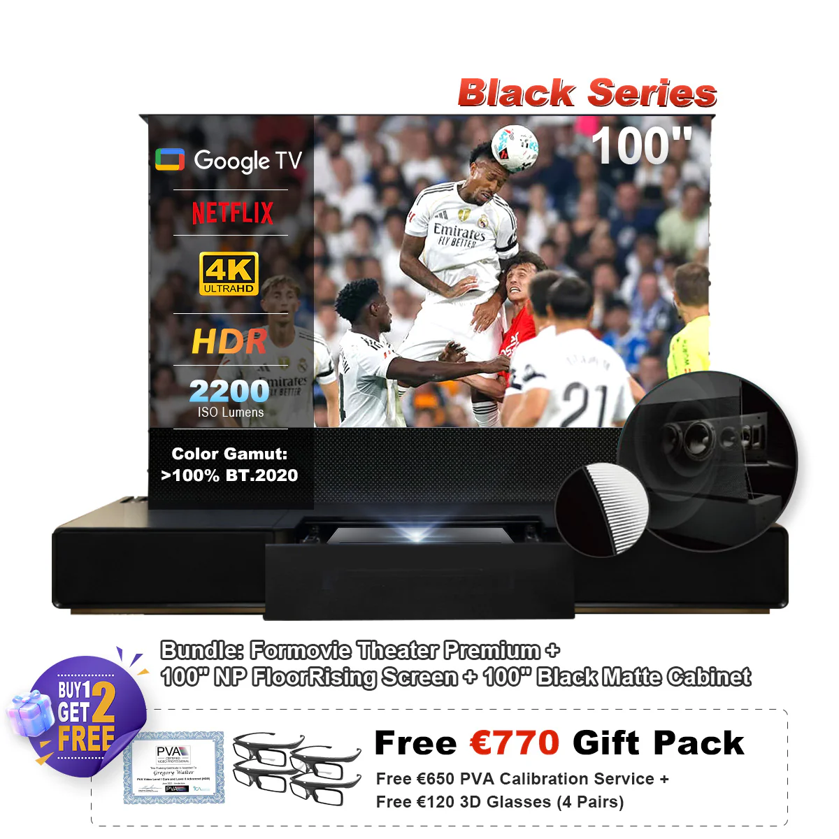 Formovie Theater Premium Triple Laser 4K TV Ultra Short Throw Projector - Image 10