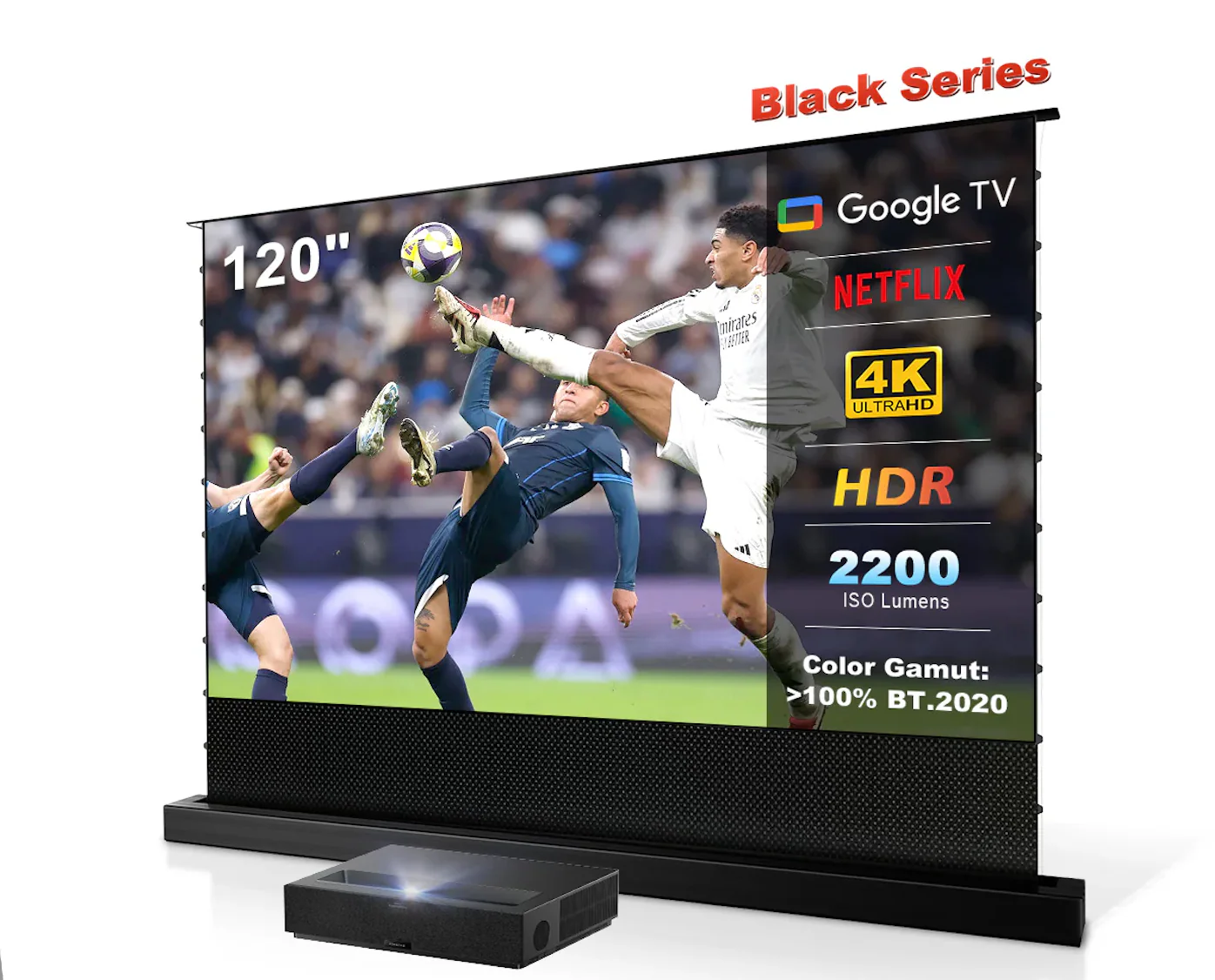 (Bundle) Formovie Theater Premium Triple Laser 4K TV Ultra Short Throw Projector + Black Series Motorized ALR Projector Screen - Image 15