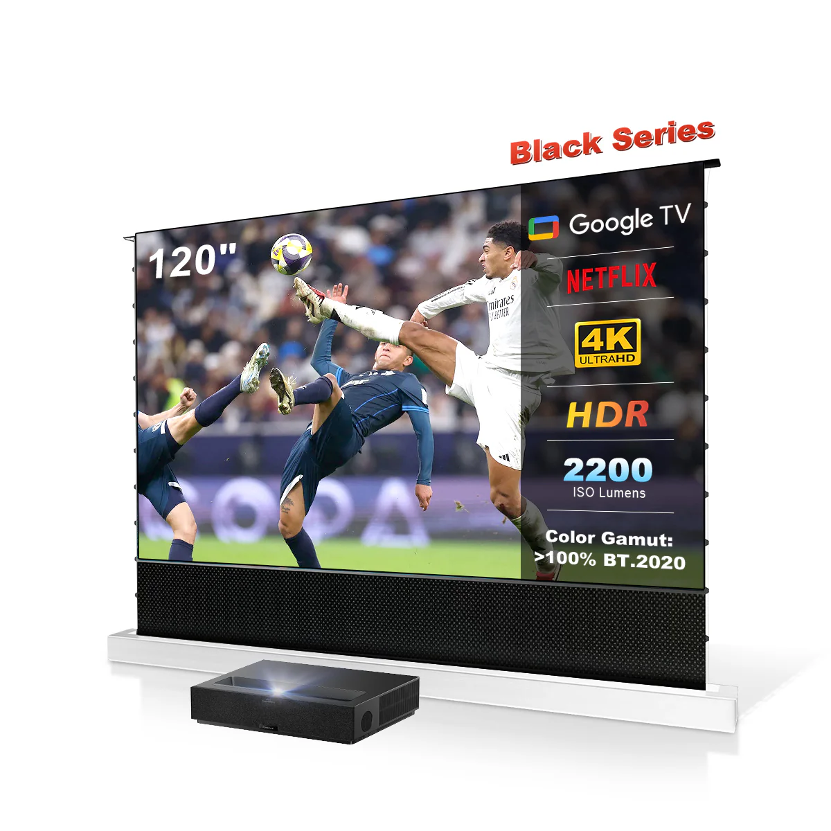 (Bundle) Formovie Theater Premium Triple Laser 4K TV Ultra Short Throw Projector + Black Series Motorized ALR Projector Screen - Image 20