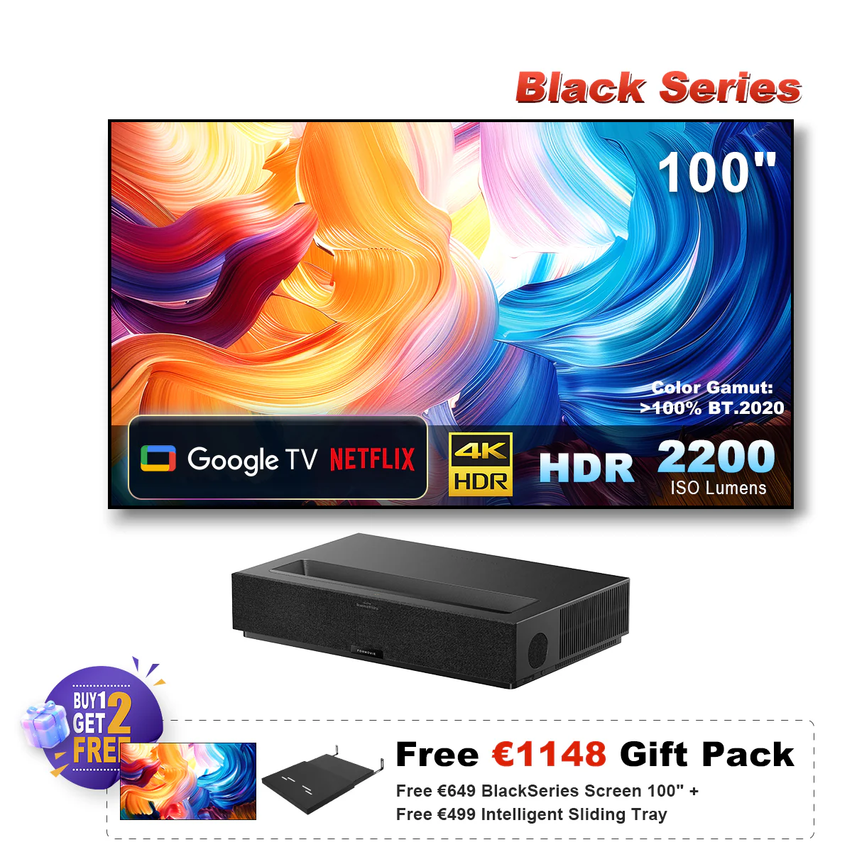 Formovie Theater Premium Triple Laser 4K TV Ultra Short Throw Projector (US/UK/ITA/NL not for sale) - Image 15
