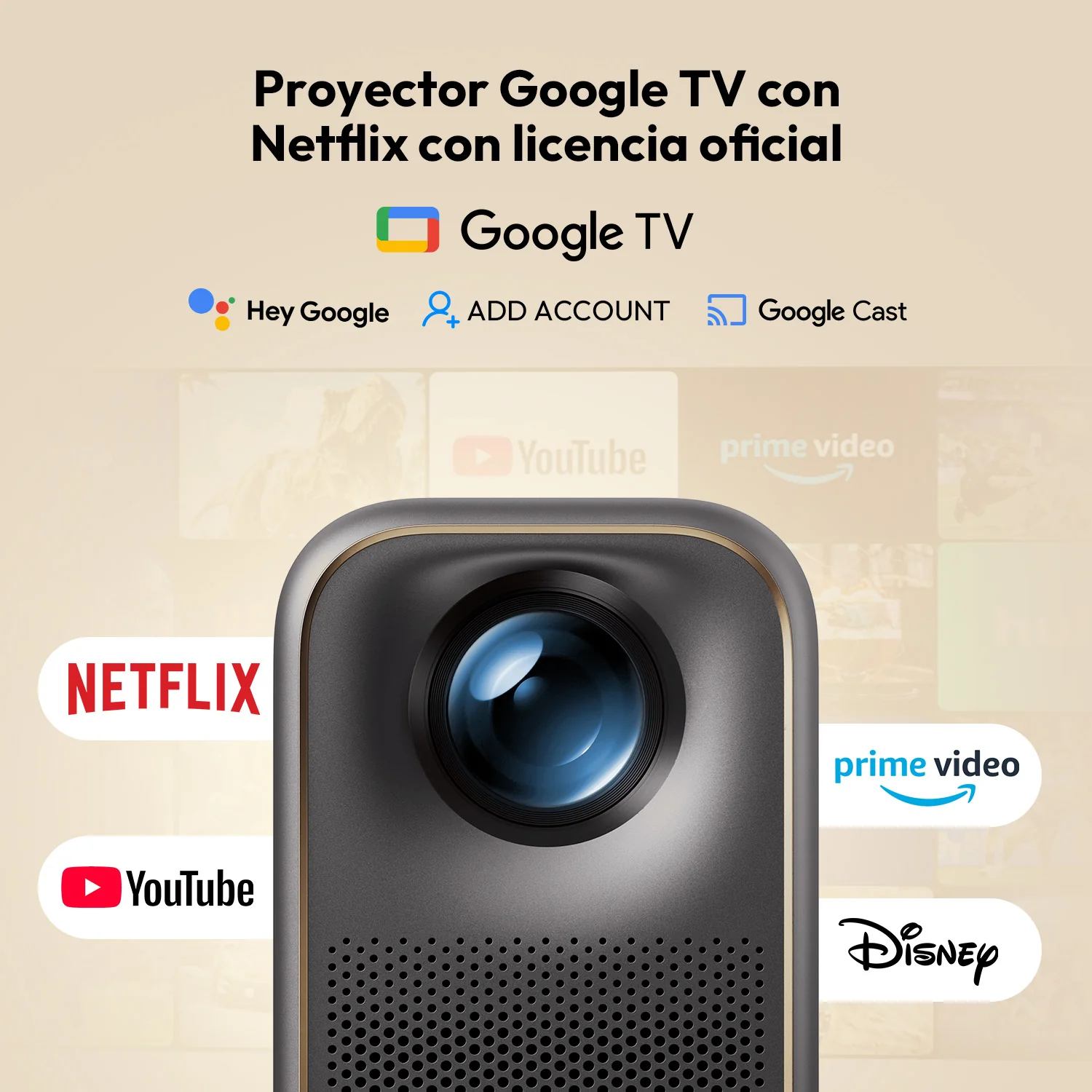 Formovie Xming Page Two 500 ISO Lumens 1080P Full HD Google TV LED Projector Certified Netflix - Image 2