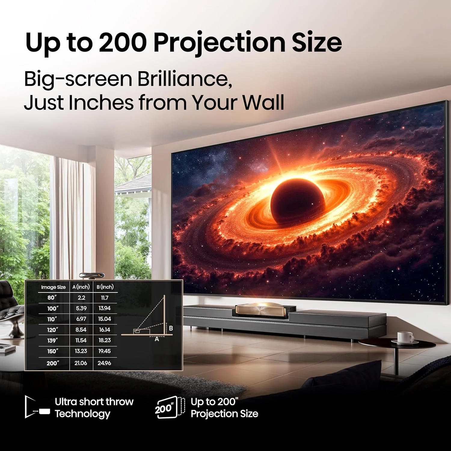 Hisense L9Q 4K UHD Ultra Short Throw Triple Laser Projector 5000 Lumens, 80”-200” Screen Google TV Dolby Vision & Atmos Tuned by Devialet - Image 5