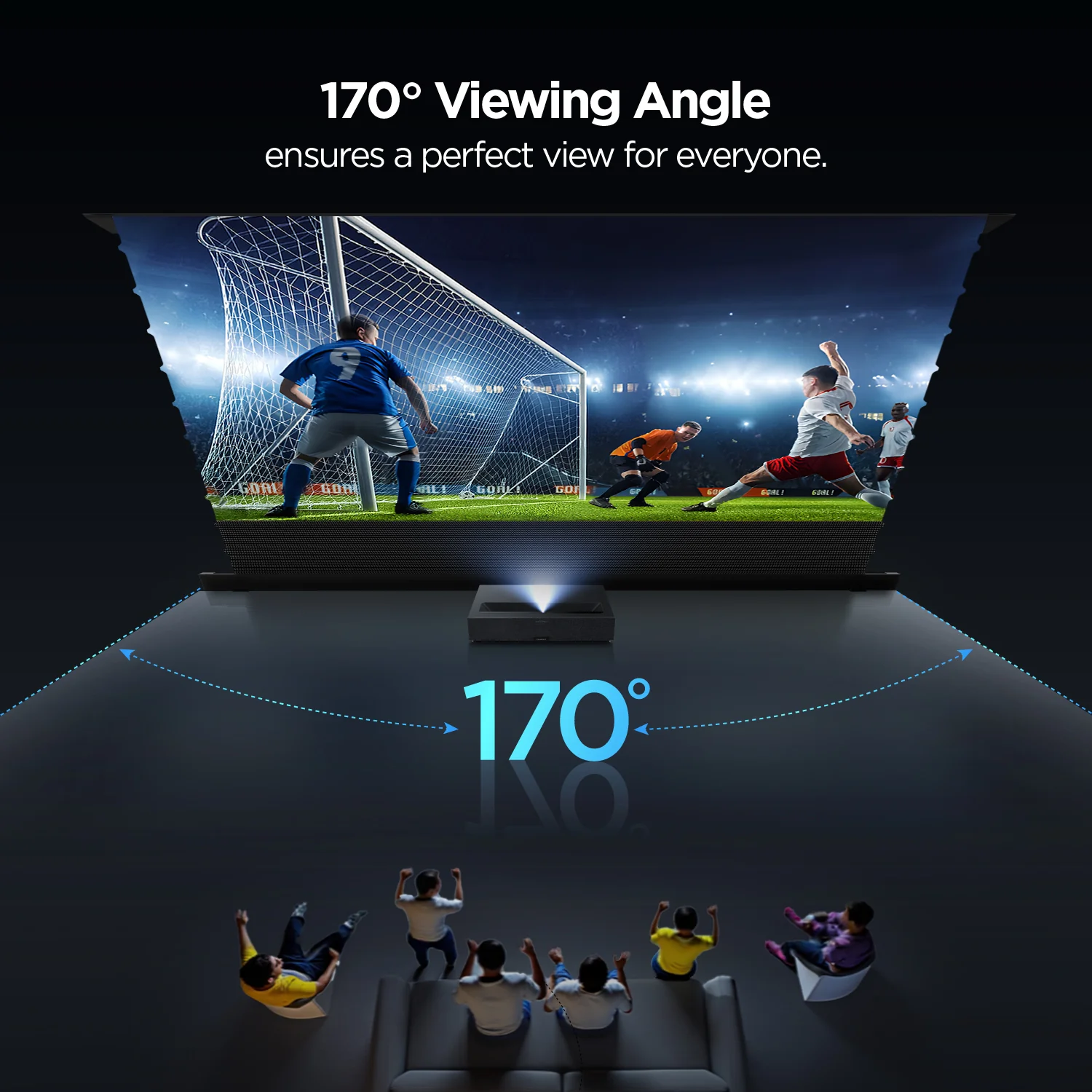 84''-130'' NothingProjector Black Series 95% ALR Motorized Floor Rising Screen For Ultra Short Throw Projector - Image 8