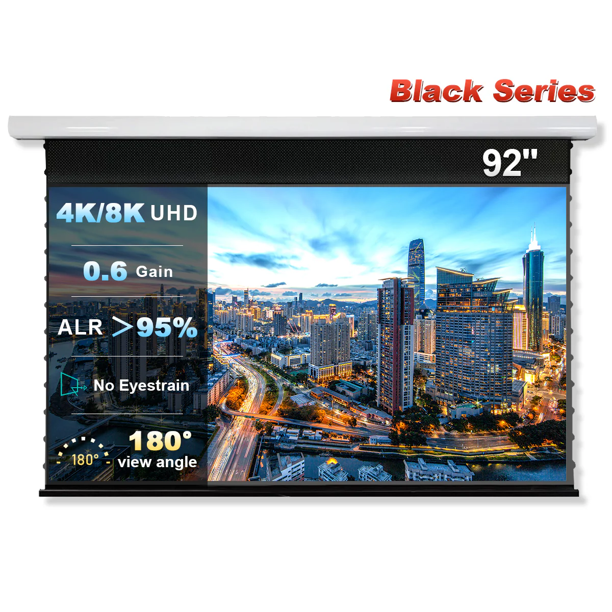NothingProjector Black Series Slimline Motorized Tension Drop Down 95% ALR Projector Screen - Image 21