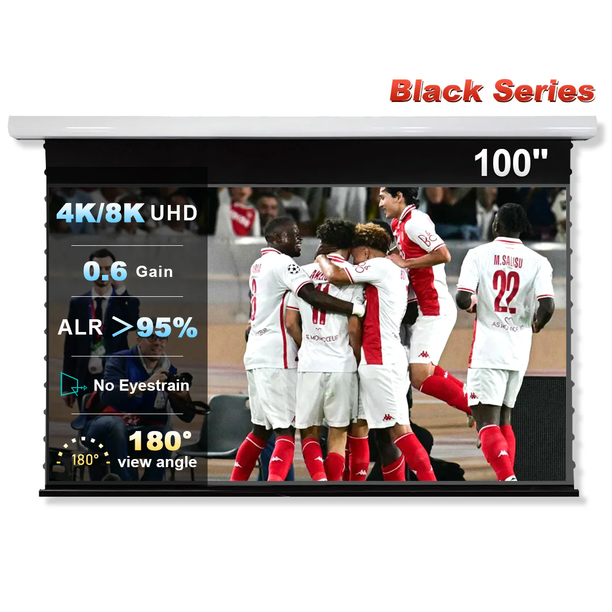 NothingProjector Black Series Slimline Motorized Tension Drop Down 95% ALR Projector Screen - Image 22