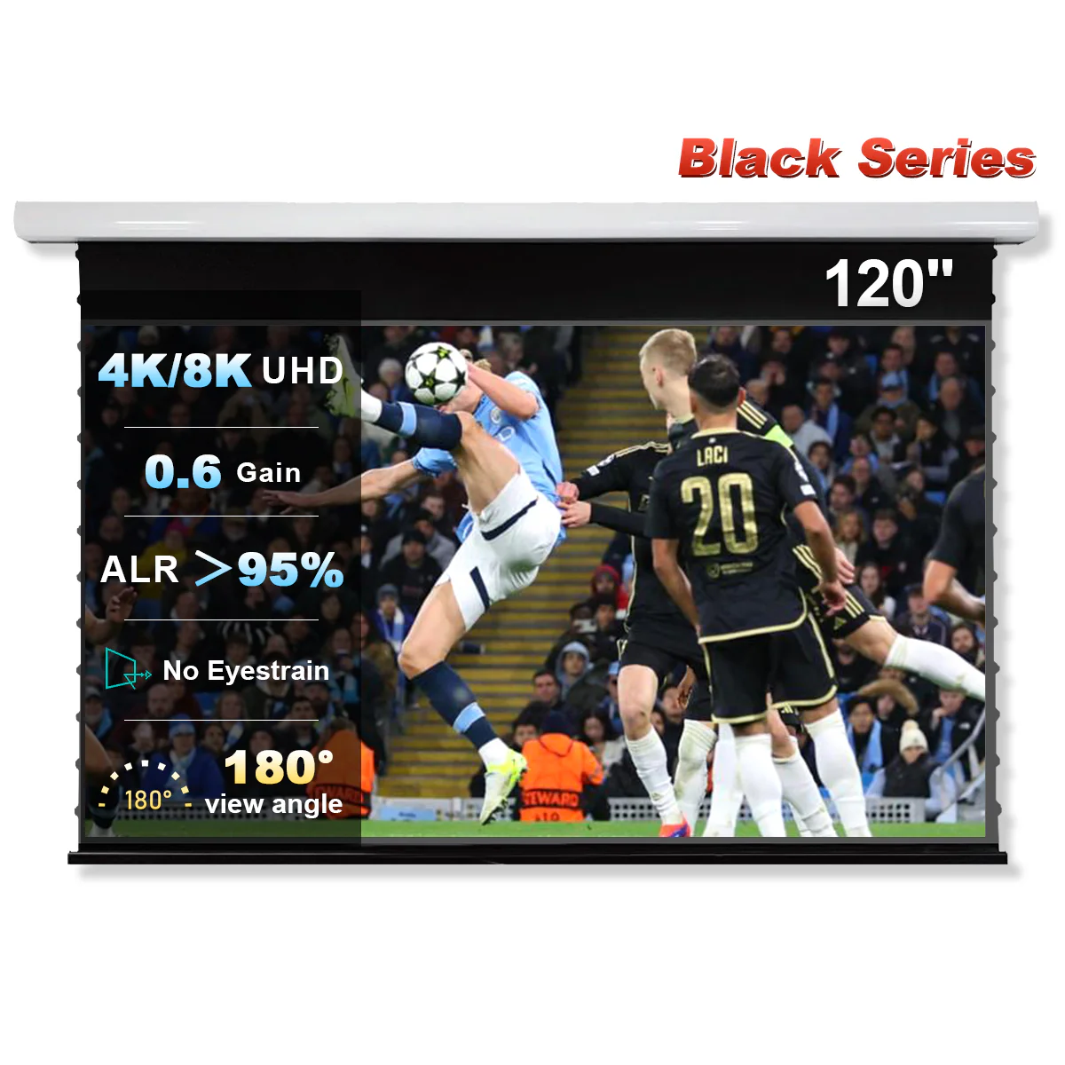 NothingProjector Black Series Slimline Motorized Tension Drop Down 95% ALR Projector Screen - Image 23