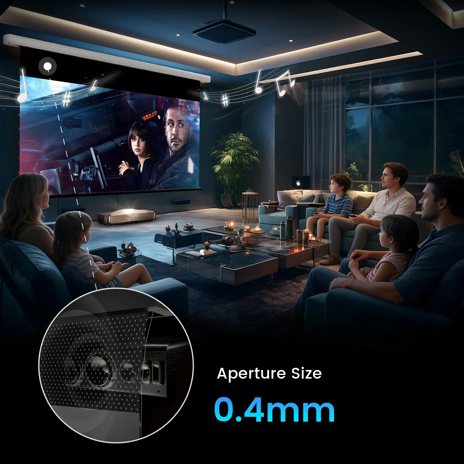 NothingProjector Black Series Slimline Motorized Tension Drop Down 95% ALR Projector Screen - Image 7