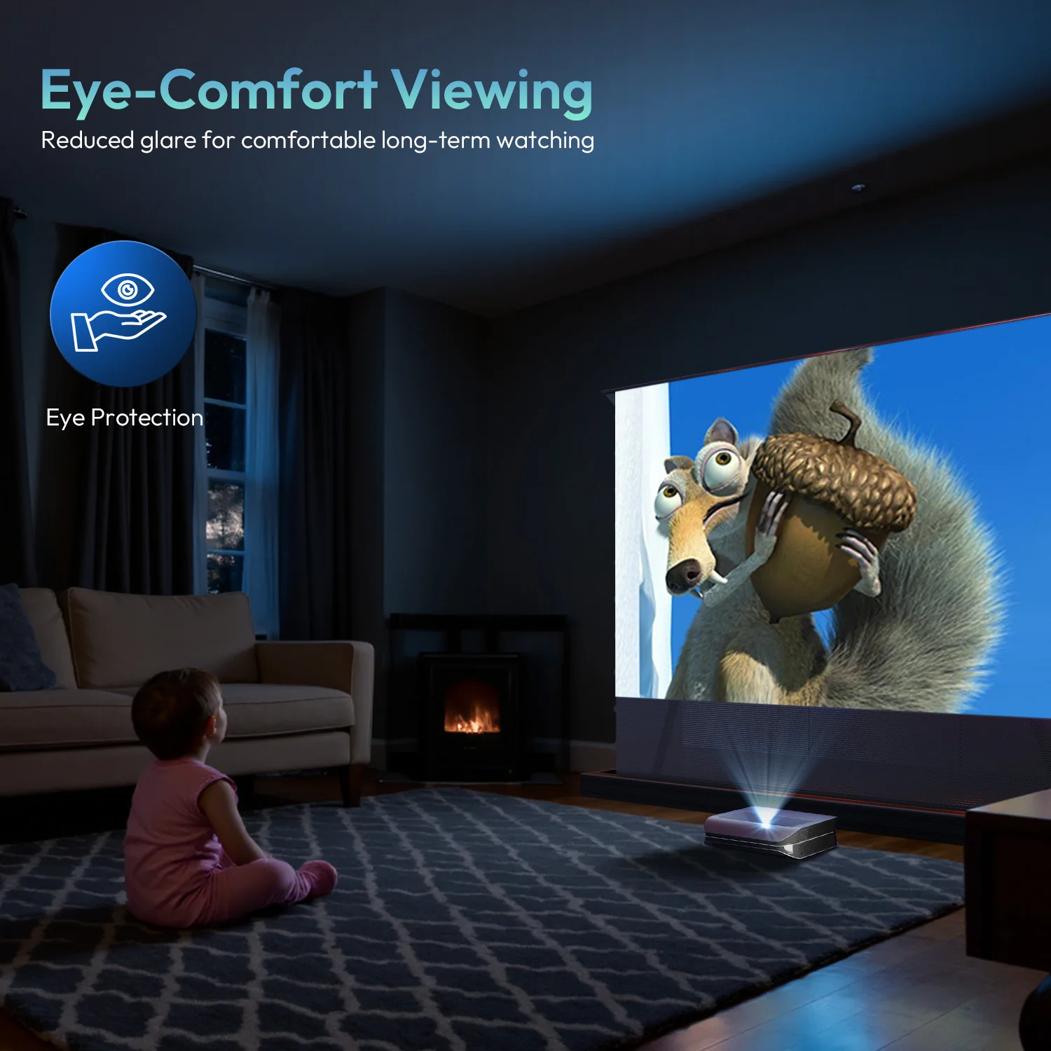 100''-120'' NothingProjector PET Crystal Classic 85% ALR Motorized Floor Rising Screen For UST Projector - Image 6