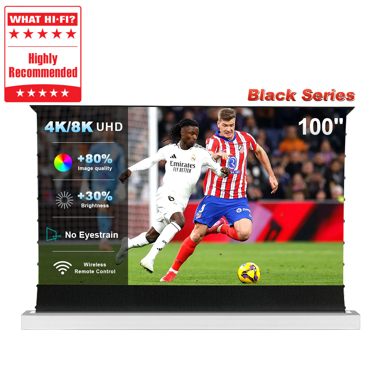 84''-130'' NothingProjector Black Series 95% ALR Motorized Floor Rising Screen For Ultra Short Throw Projector - Image 12