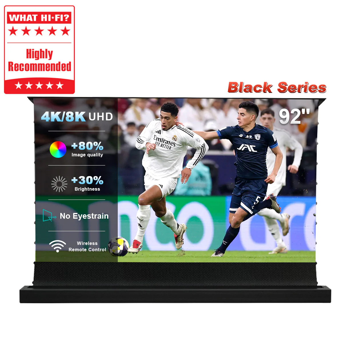 84''-130'' NothingProjector Black Series 95% ALR Motorized Floor Rising Screen For Ultra Short Throw Projector - Image 15