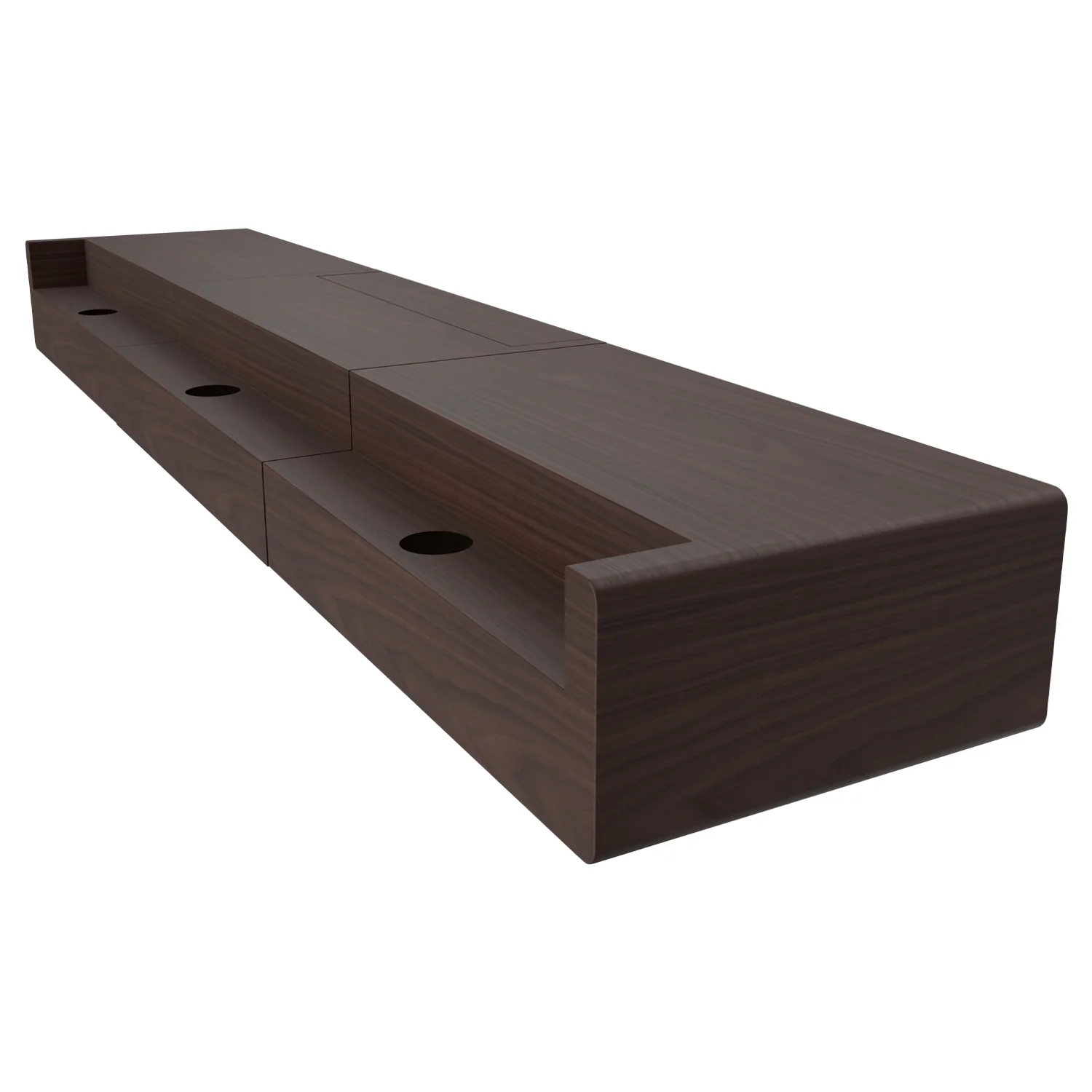 Premium Customizable Walnut Laser TV Cabinet for Ultra Short Throw Projector (Pre-Assembled) - Image 13