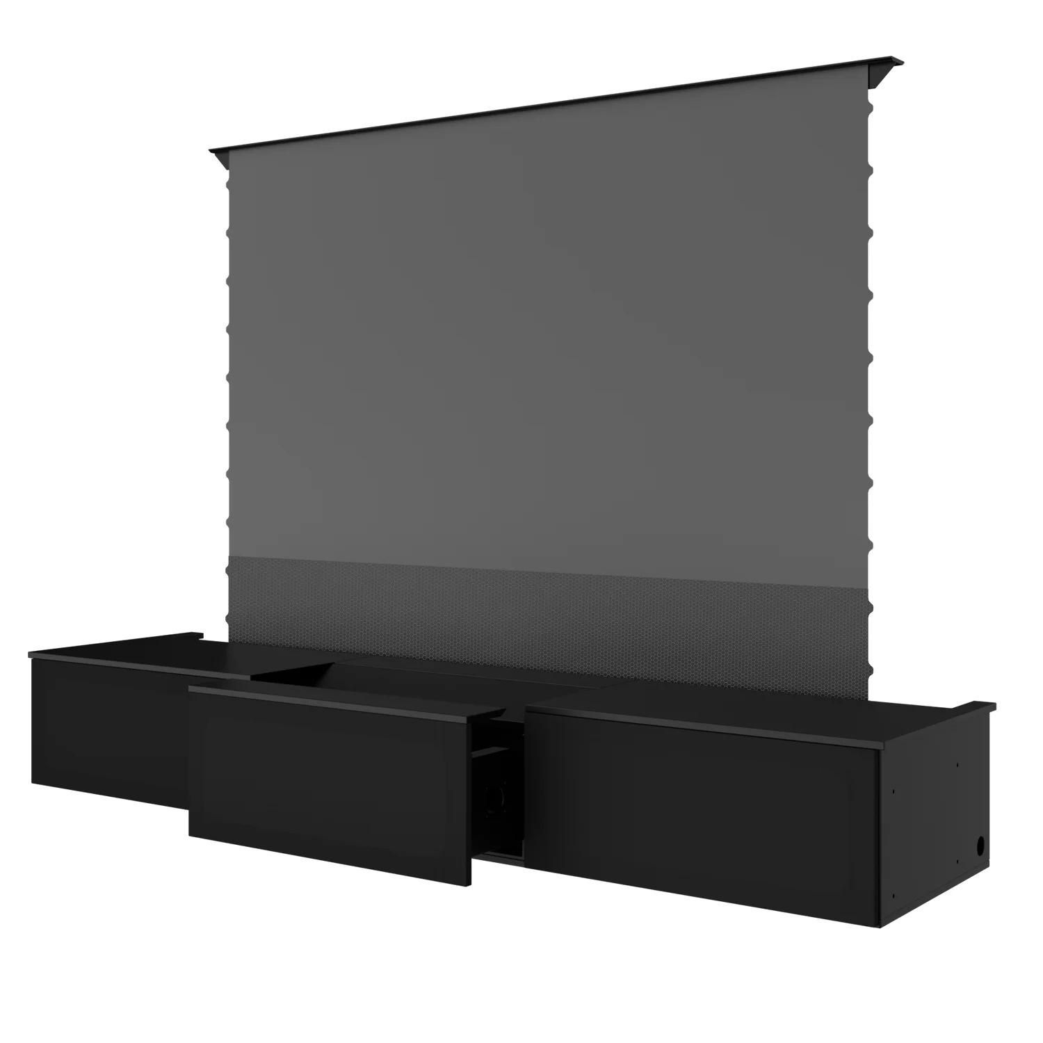 100"-120" Shore Black Motorized Laser TV Flat Pack Cabinet - Image 25