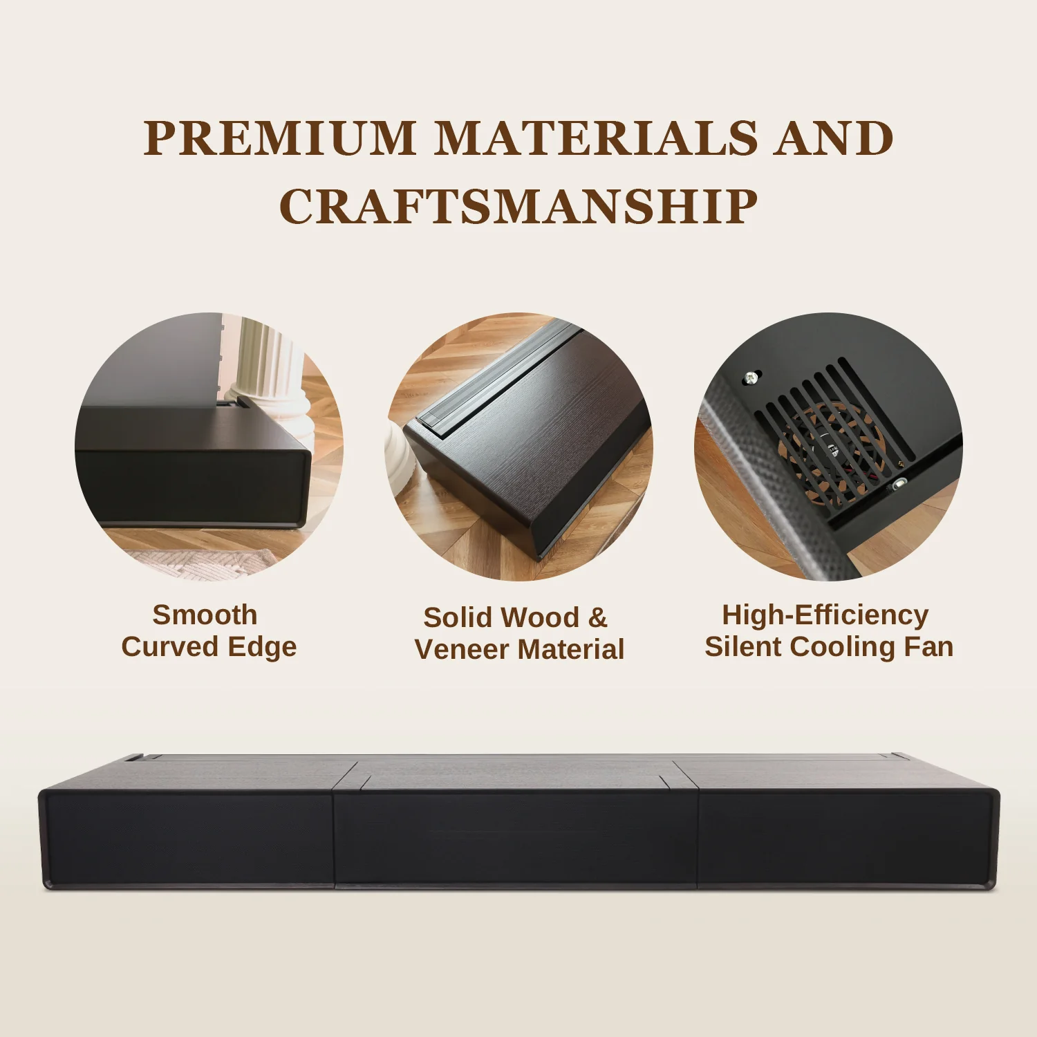 Shore Wood Grain TV Cabinet for Ultra Short Throw Projector (Pre-Assembled) - Image 14