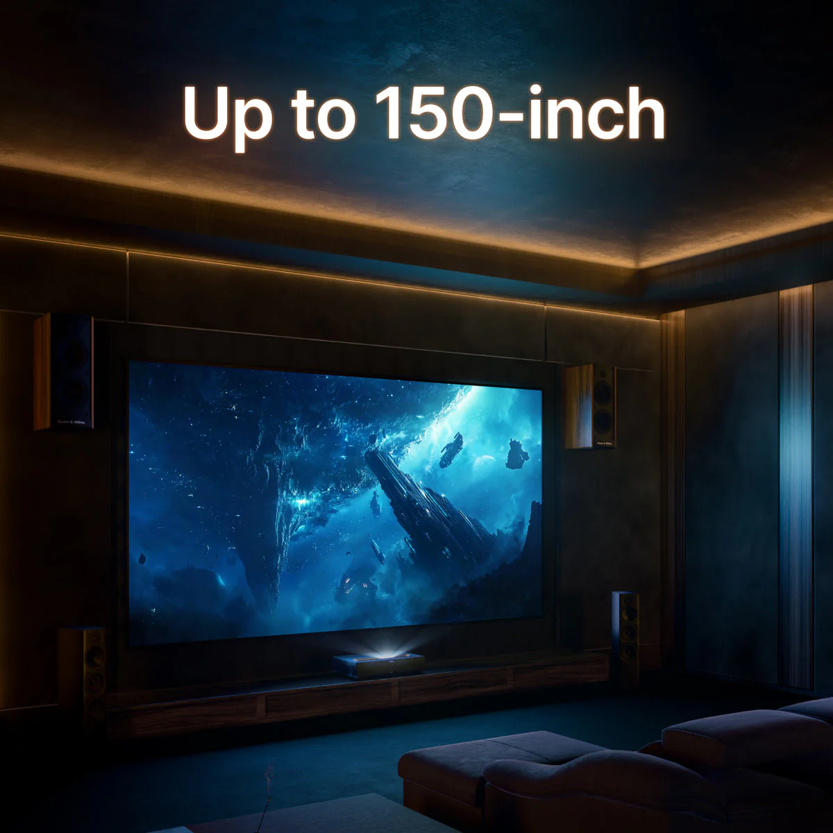(Bundle) Formovie Theater Premium Triple Laser 4K TV Ultra Short Throw Projector + Black Series Motorized ALR Projector Screen - Image 8