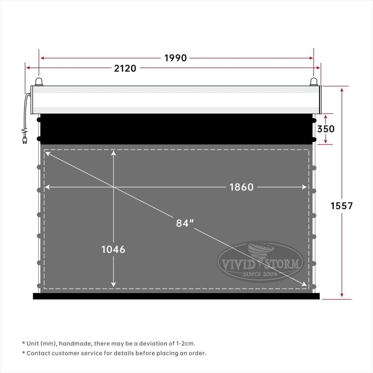 VIVIDSTORM PRO A Slimline Motorized Tension Drop Down UST ALR Projector Screen - Image 21